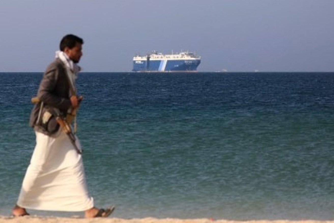 Yemen's Houthi rebels have attacked Red Sea shipping in response to the Israel-Palestine war. Photo AAP