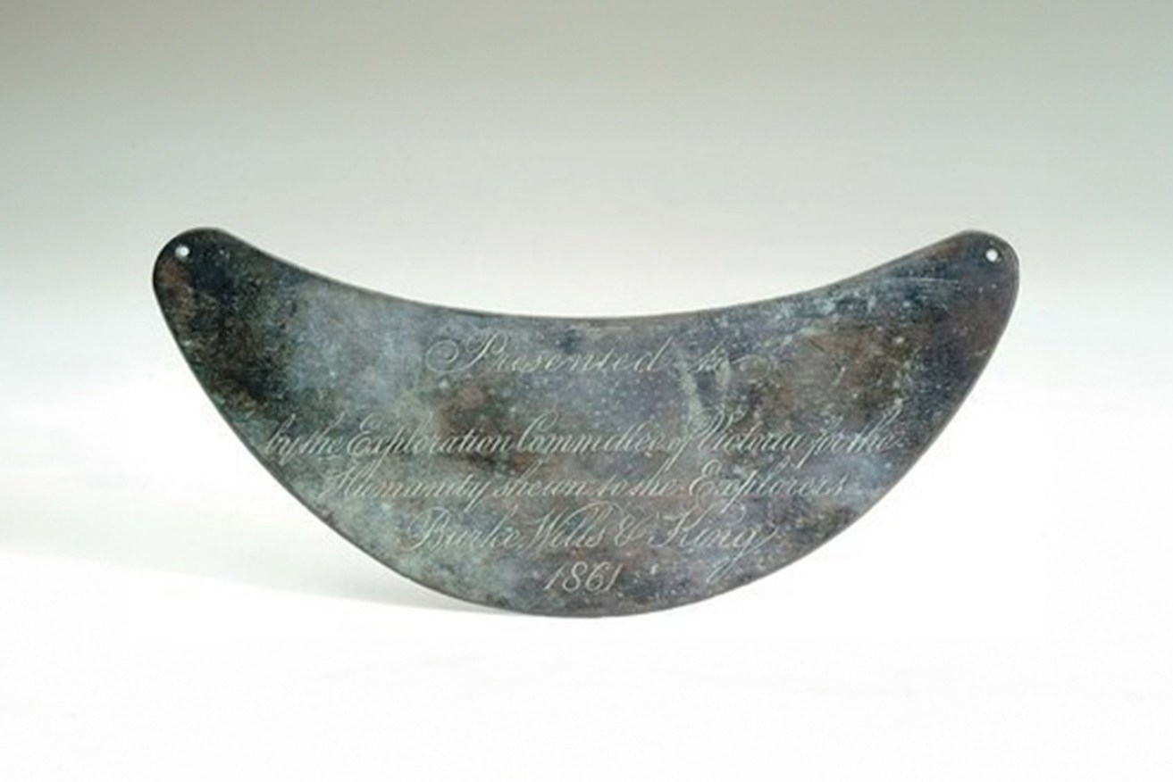 A breastplate awarded to Indigenous people at Cooper Creek after the tragic 1861 Burke and Wills expedition and valued at $320,000 has been found after going missing during an SA Museum stocktake.