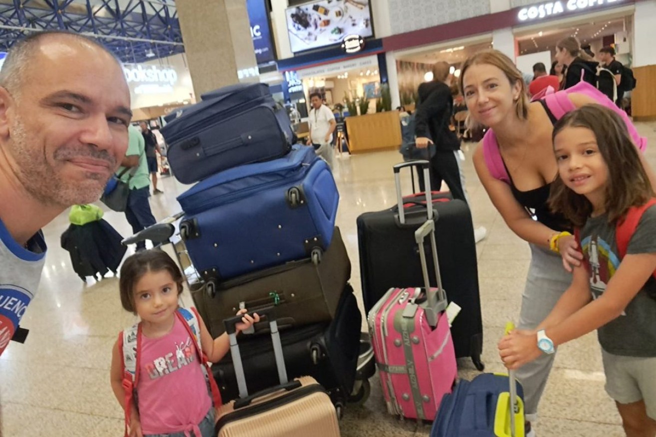 Giosuè Pianciamore and his family departing for Adelaide, South Australia