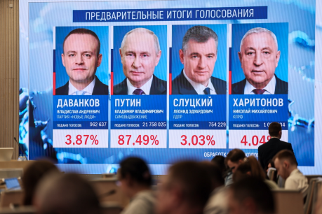 Putin wins Russian election with 87 per cent vote