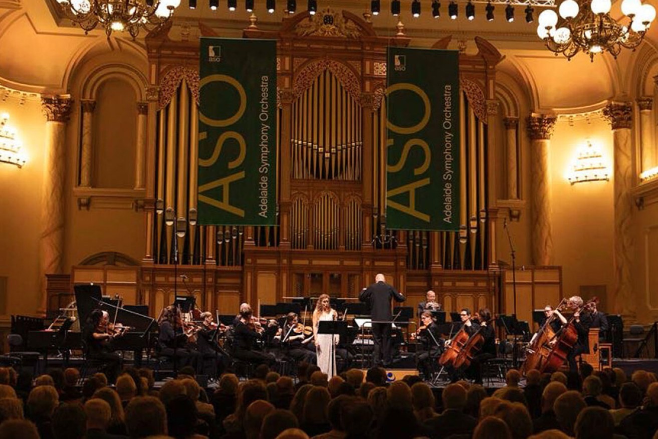 Grandeur: Soprano Sara Macliver performs with the Adelaide Symphony Orchestra at its Symphony Series concert at the Town Hall. Photo: Shane Reid / supplied