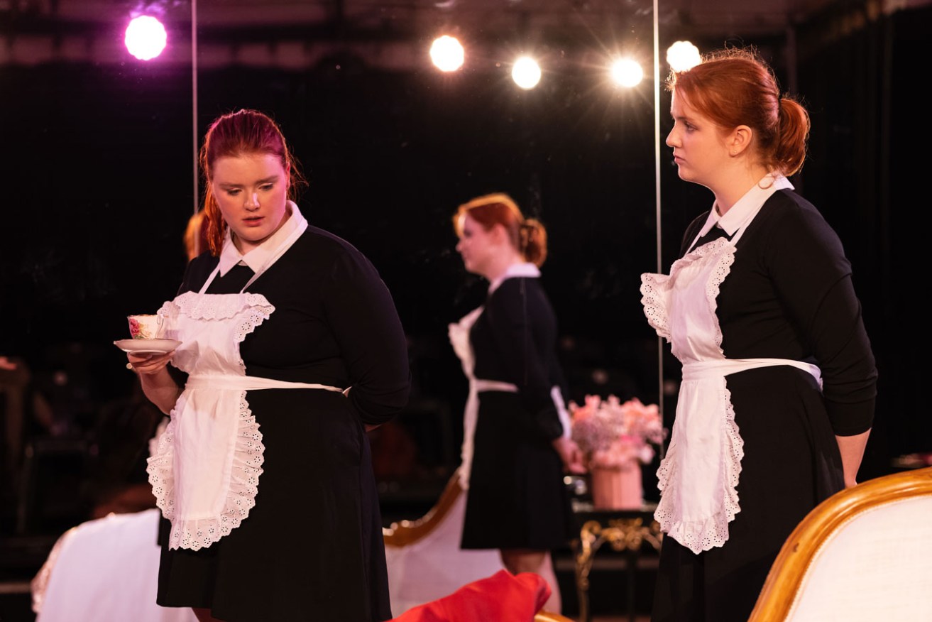 Cause for reflection: A scene from Famous Last Words' production of 'The Maids'. Photo: supplied