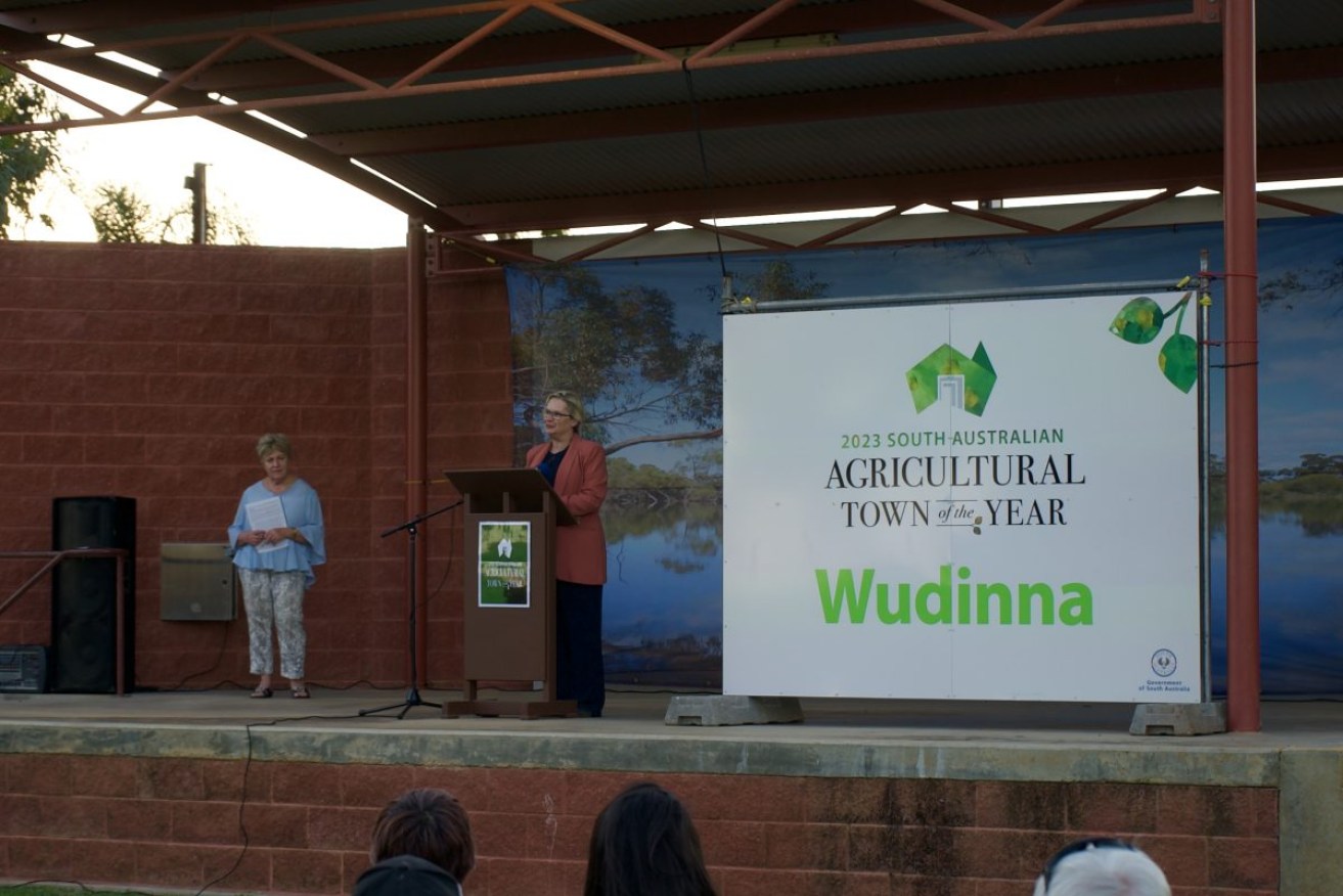 Primary Industries and Regional Development Minister Clare Scriven at Wudinna