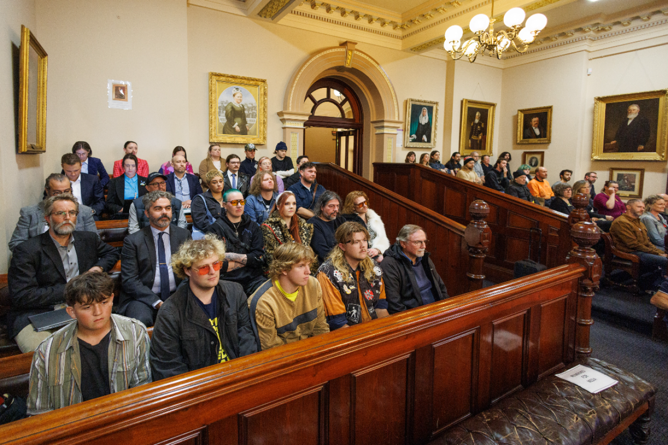 Crown & Anchor supporters fill the public gallery at the Adelaide City Council meeting. Photo: Tony Lewis/InDaily