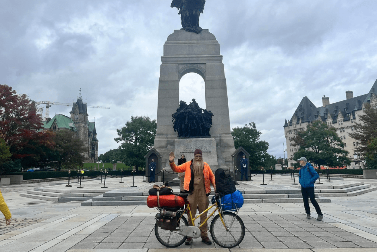 Michael 'Mic' Whitty is on a journey to cycle to every Commonwealth War Graves cemetery in the world by 2045. Photo: Je Suis Catweazle / Facebook