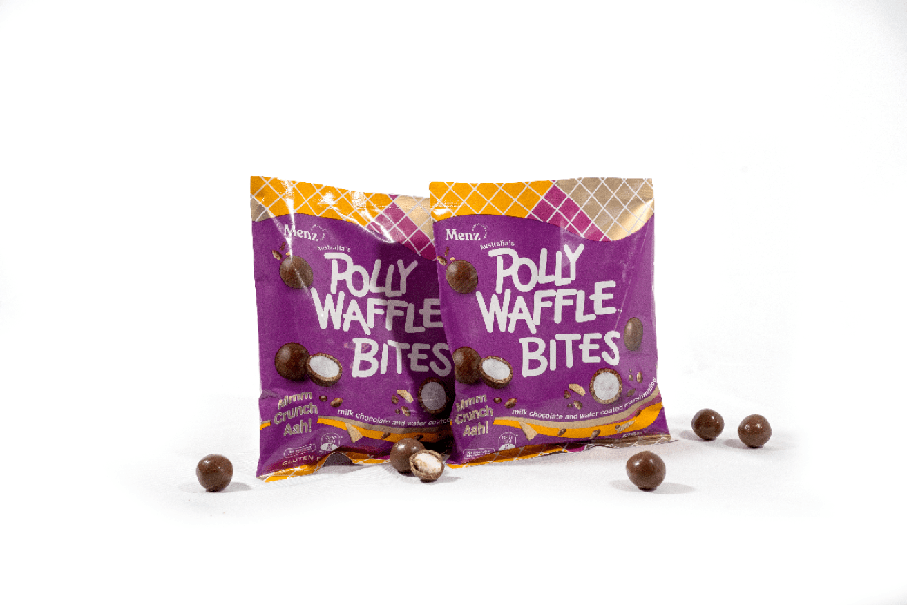 After initially announcing the product in 2019, Menz have finally given a release date for their new Polly Waffle bites. Photo: supplied