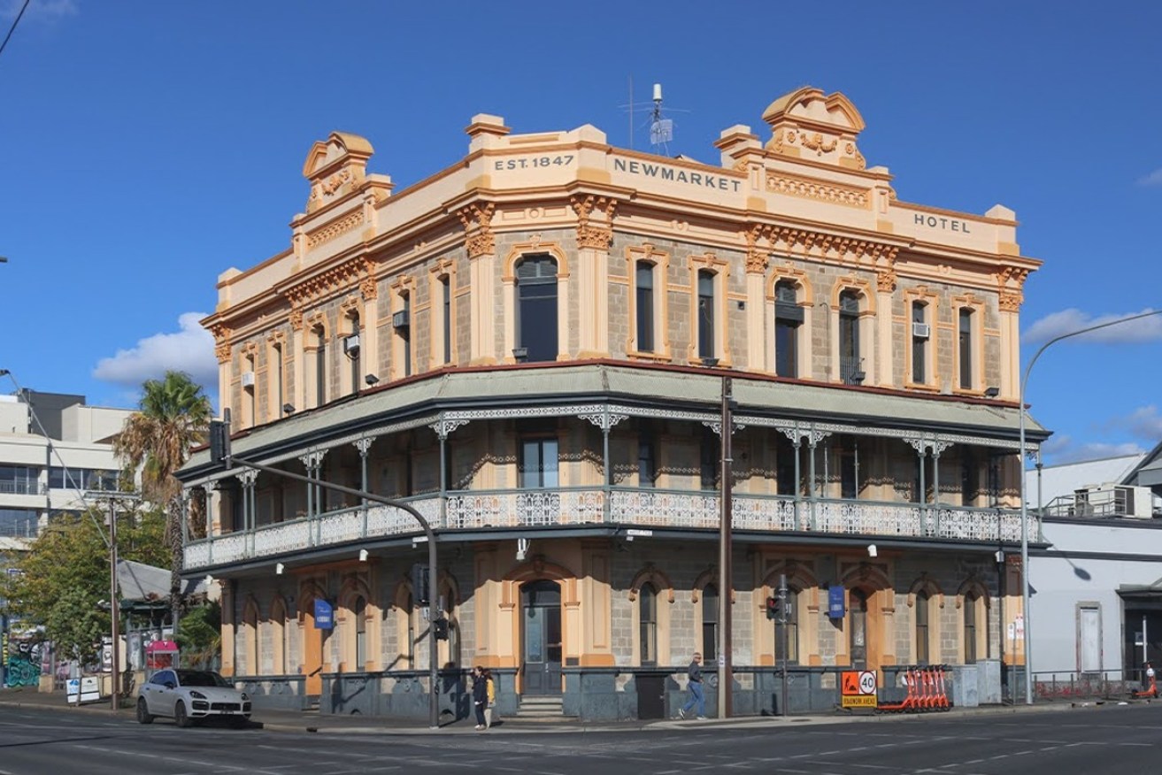 The Newmarket Hotel, next to the former HQ Complex nightclub, on the corner of North and West Terrace. Photo: Tony Lewis/InDaily