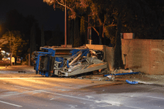 Cross Road partly reopens after truck crash