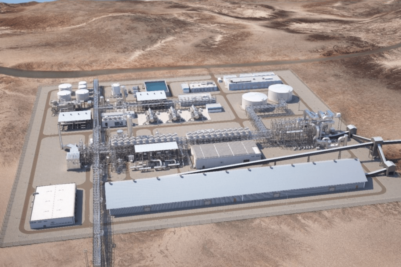 A render of NeuRizer's proposed urea processing plant near Leigh Creek. Photo: NeuRizer.