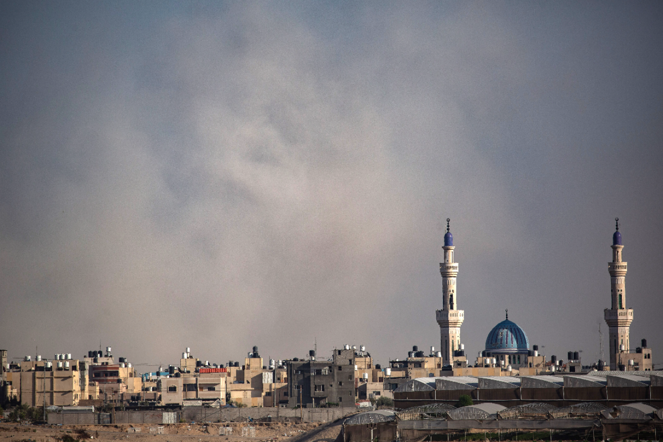 Smoke rises following an airstrike on Rafah, southern Gaza Strip. Photo: EPA 