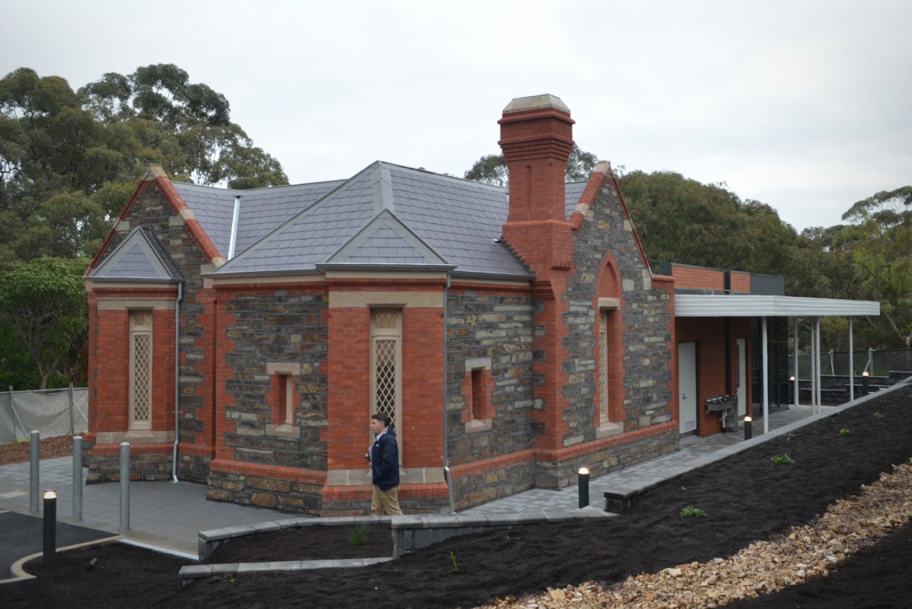 The relocated Urrbrae gatehouse. Photo: Thomas Kelsall/InDaily