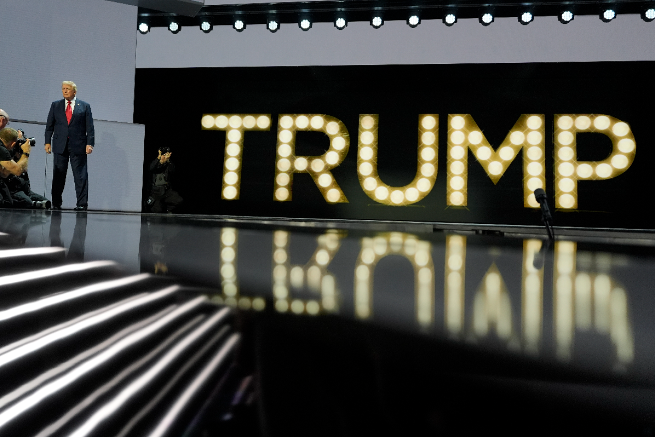 Donald Trump prepares to speal at the Republican National Convention in Milwaukee. Photo: AP/Carolyn Kaster