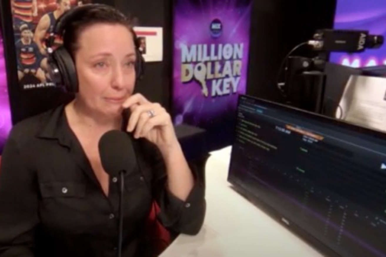 Ali Clarke reveals her cancer battle on her Mix 102.3 radio show last week. Screenshot from video supplied by Mix 102.3.