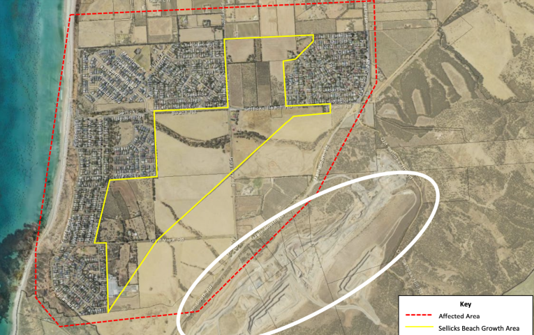 Sellicks Beach quarry map