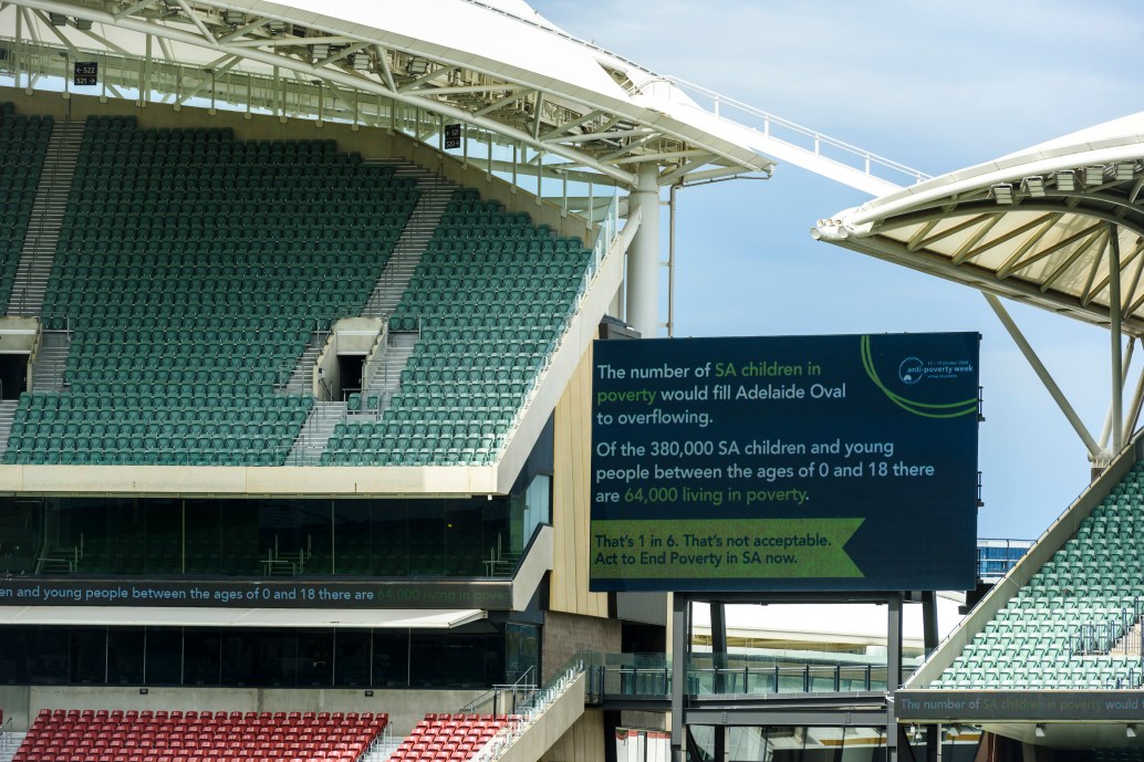 Adelaide Oval anti-poverty