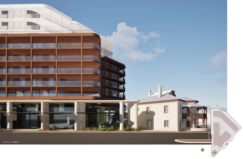 Buckingham Arms Hotel adjacent development