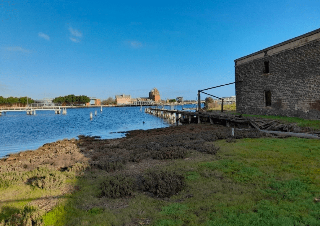 The state heritage listed Jenkins Street Slips precinct in New Port. 